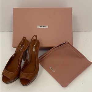 Miu miu peep toe heels